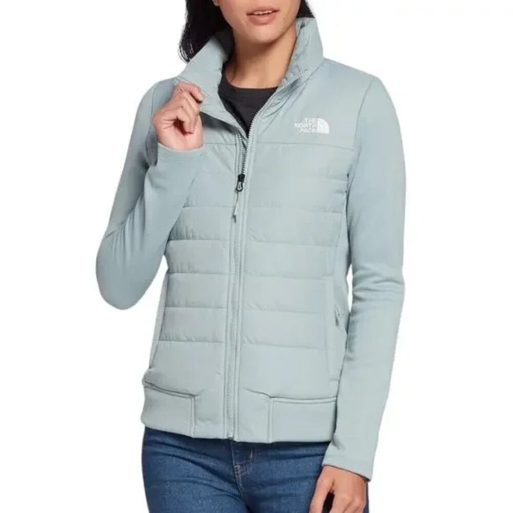 THE NORTH FACE Mashup Insulated Jacket Full Zip Silver Blue Womens Size L